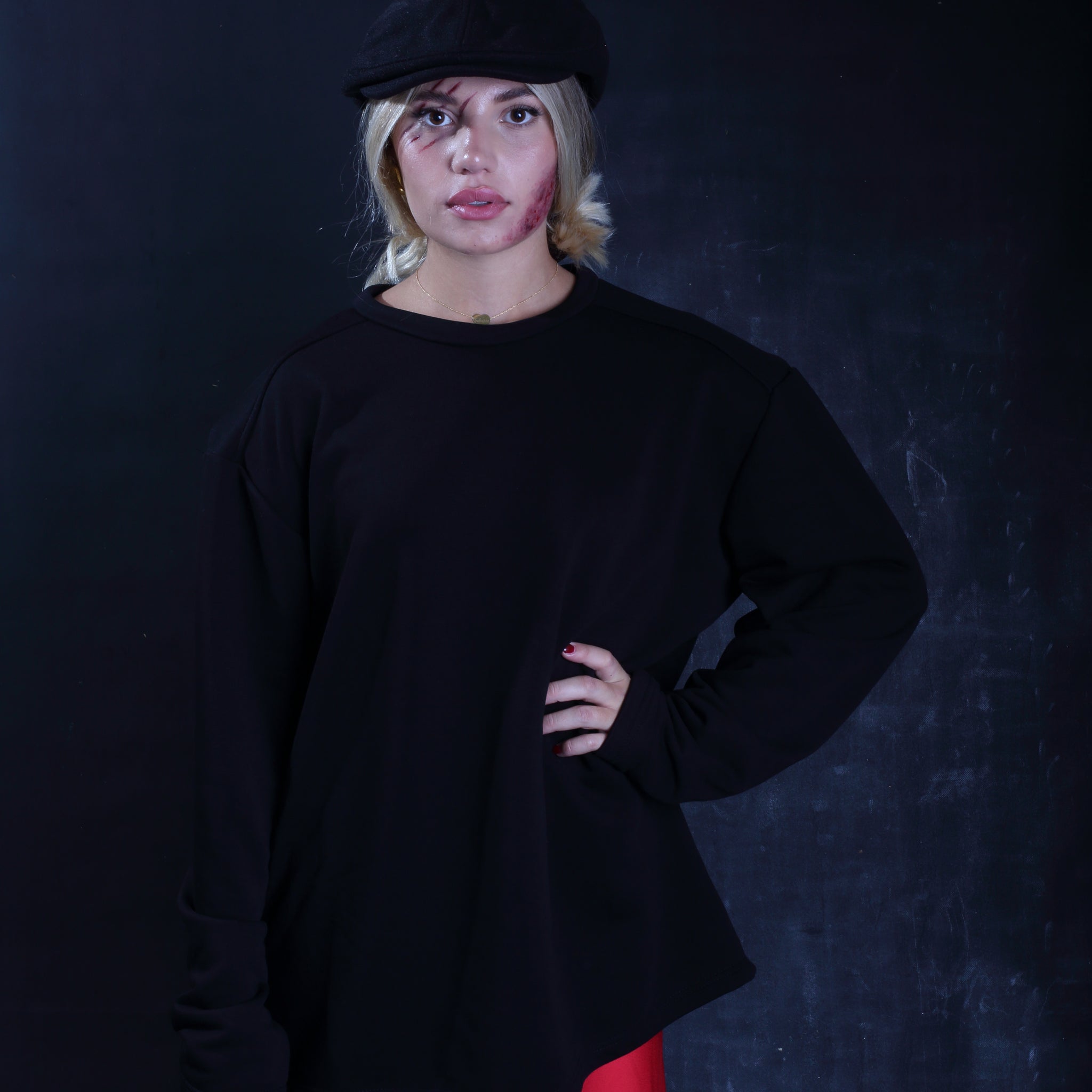 Maxi felpa con spalline