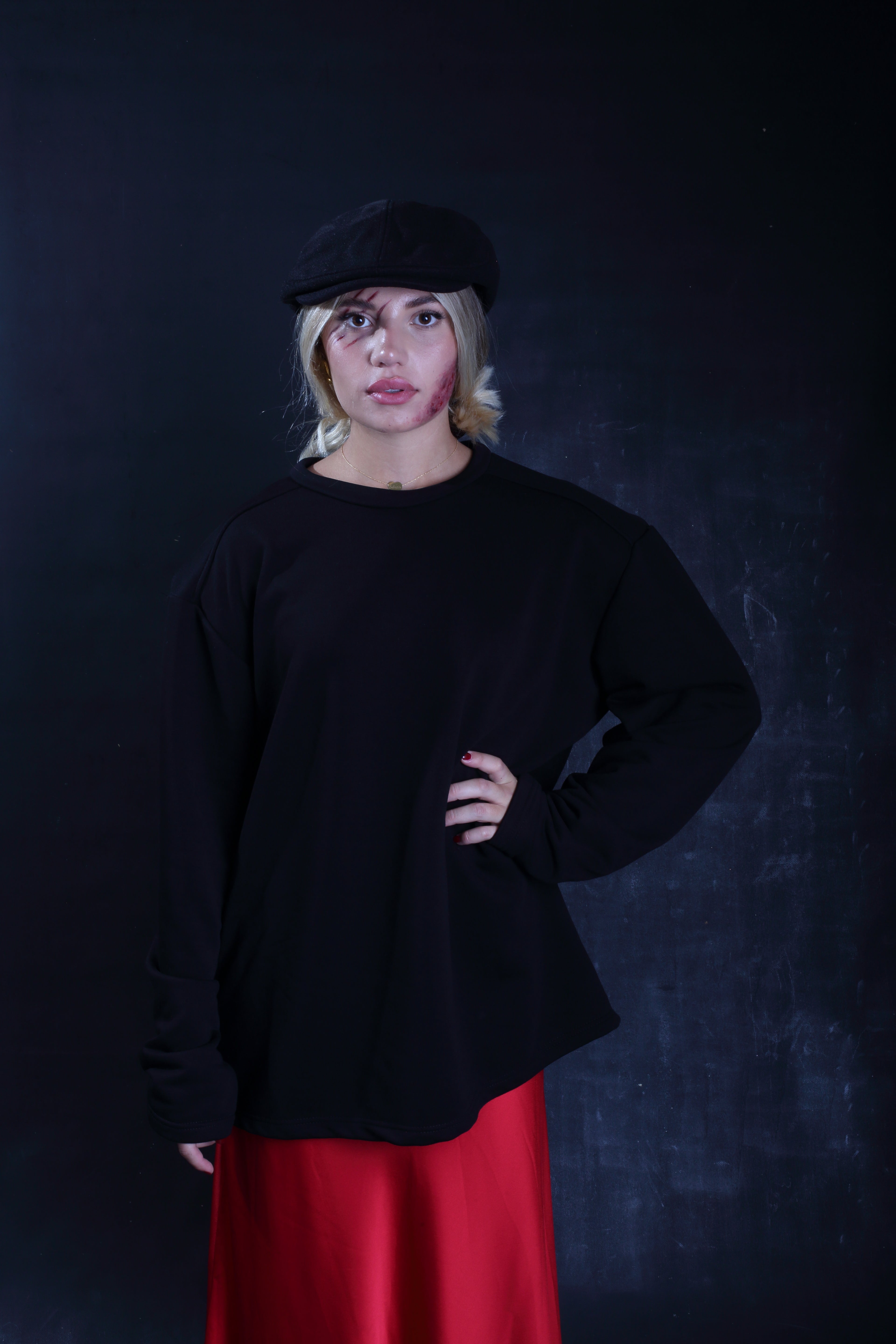 Maxi felpa con spalline