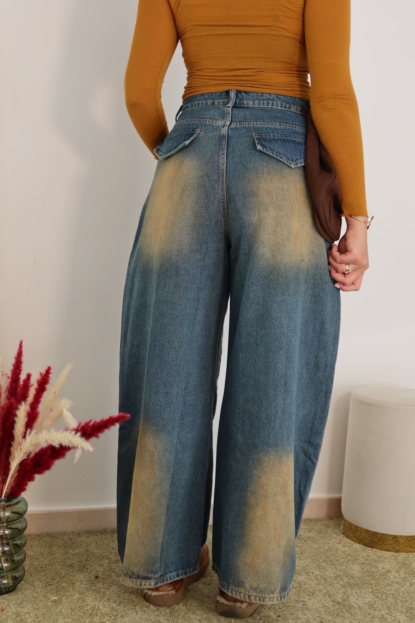 Jeans upside