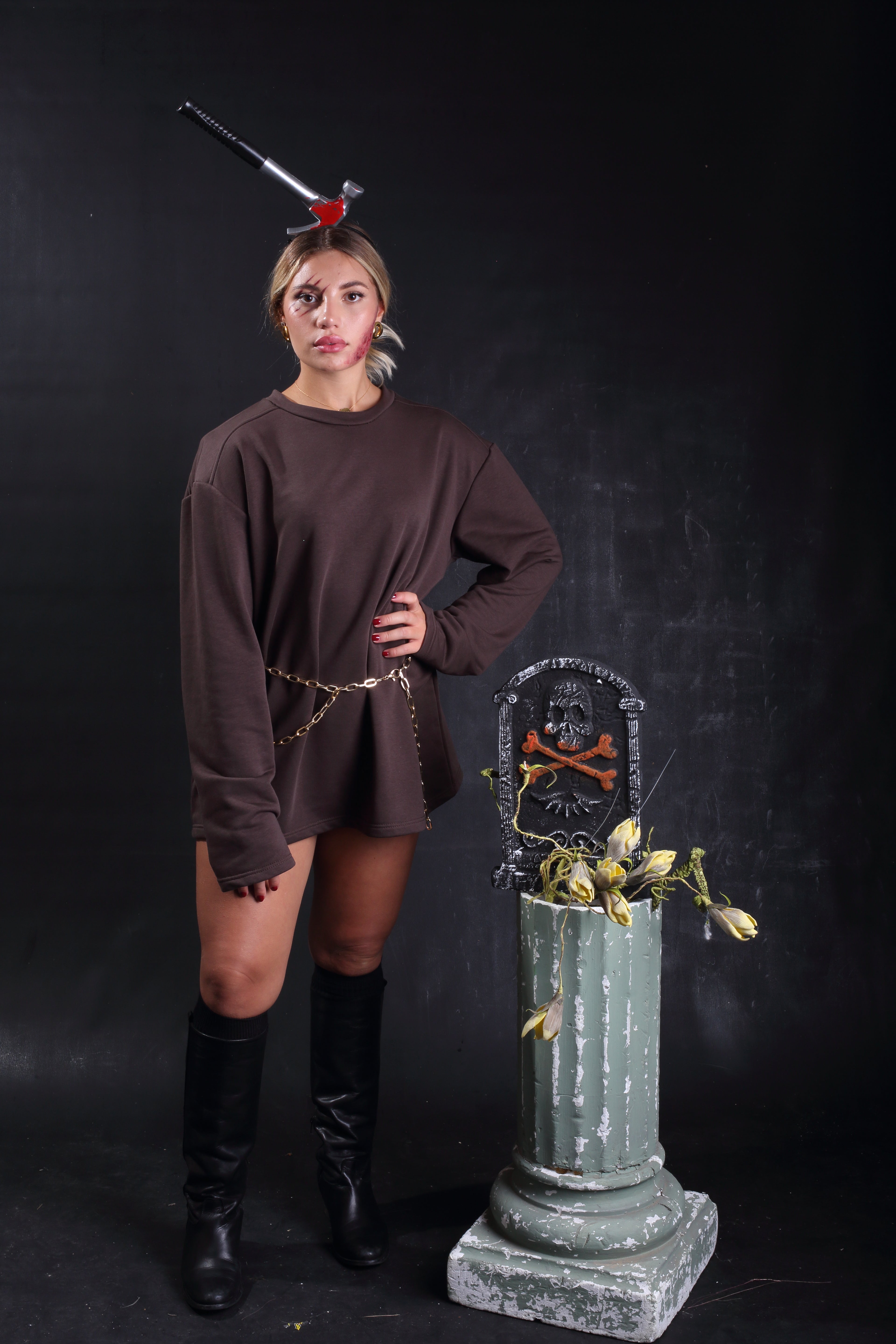 Maxi felpa con spalline