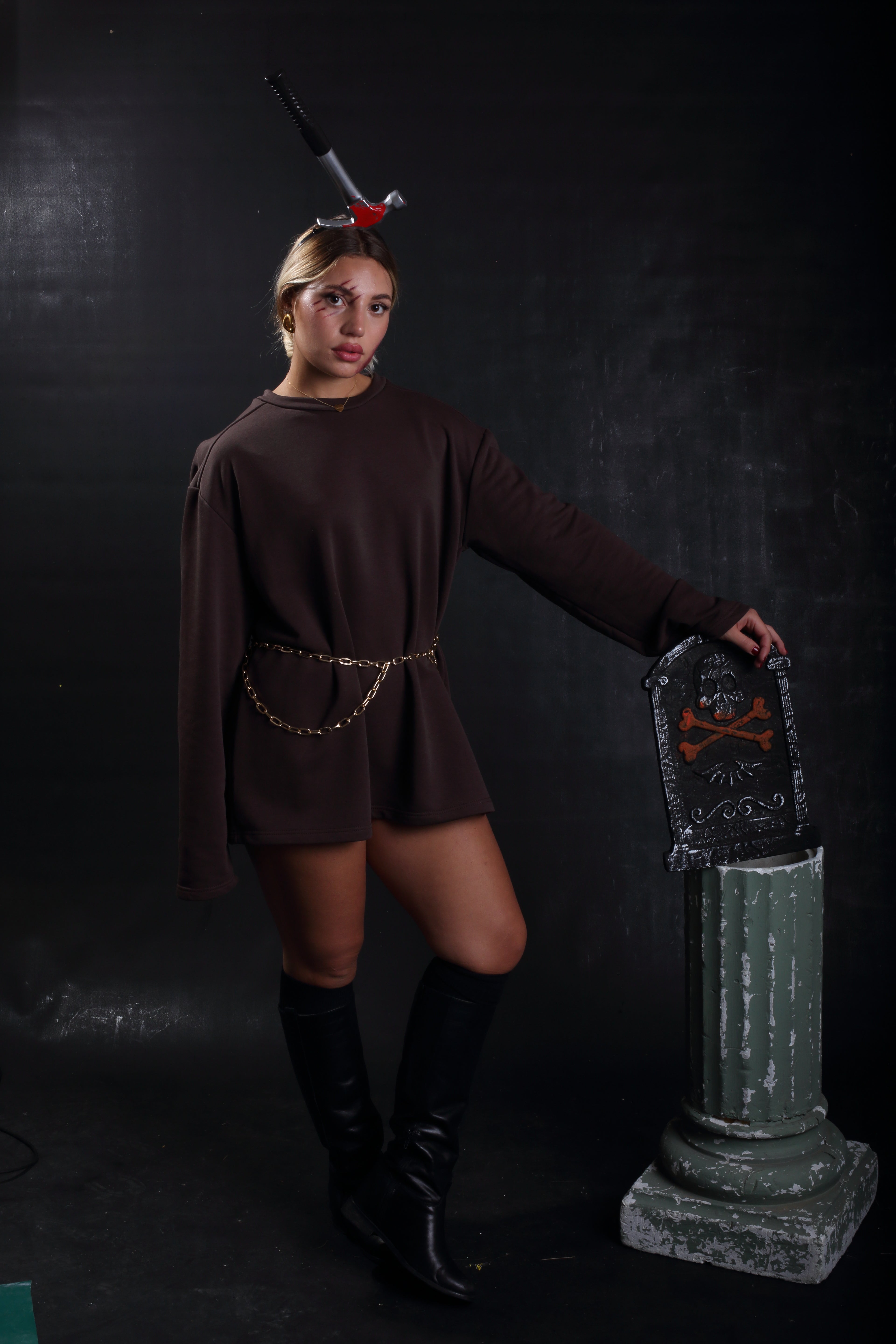 Maxi felpa con spalline