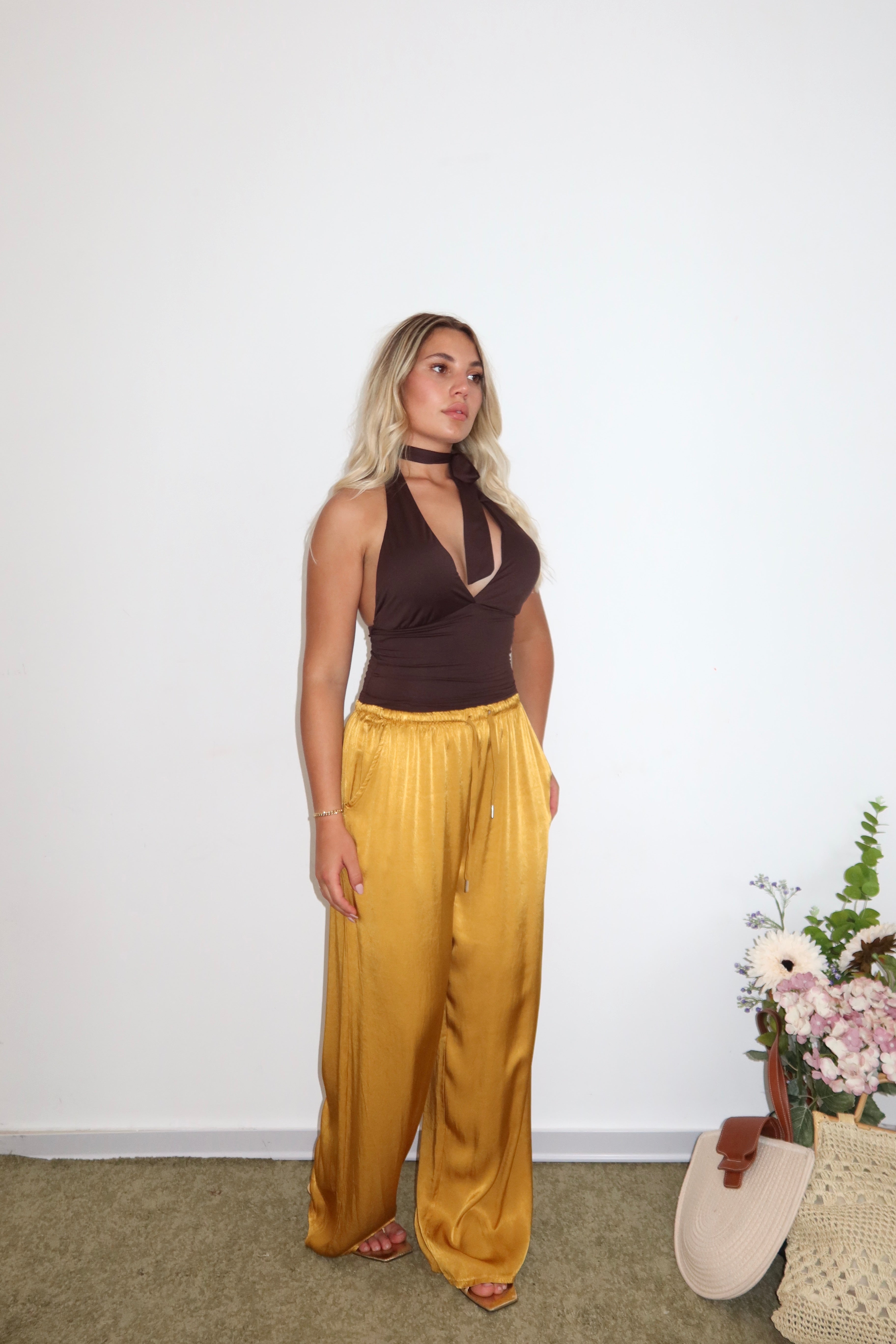 Pantalone satin