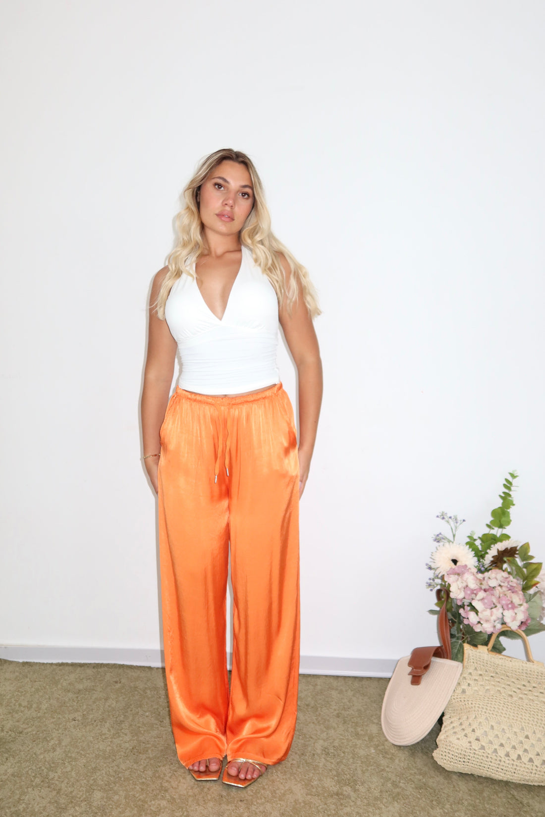 Pantalone satin