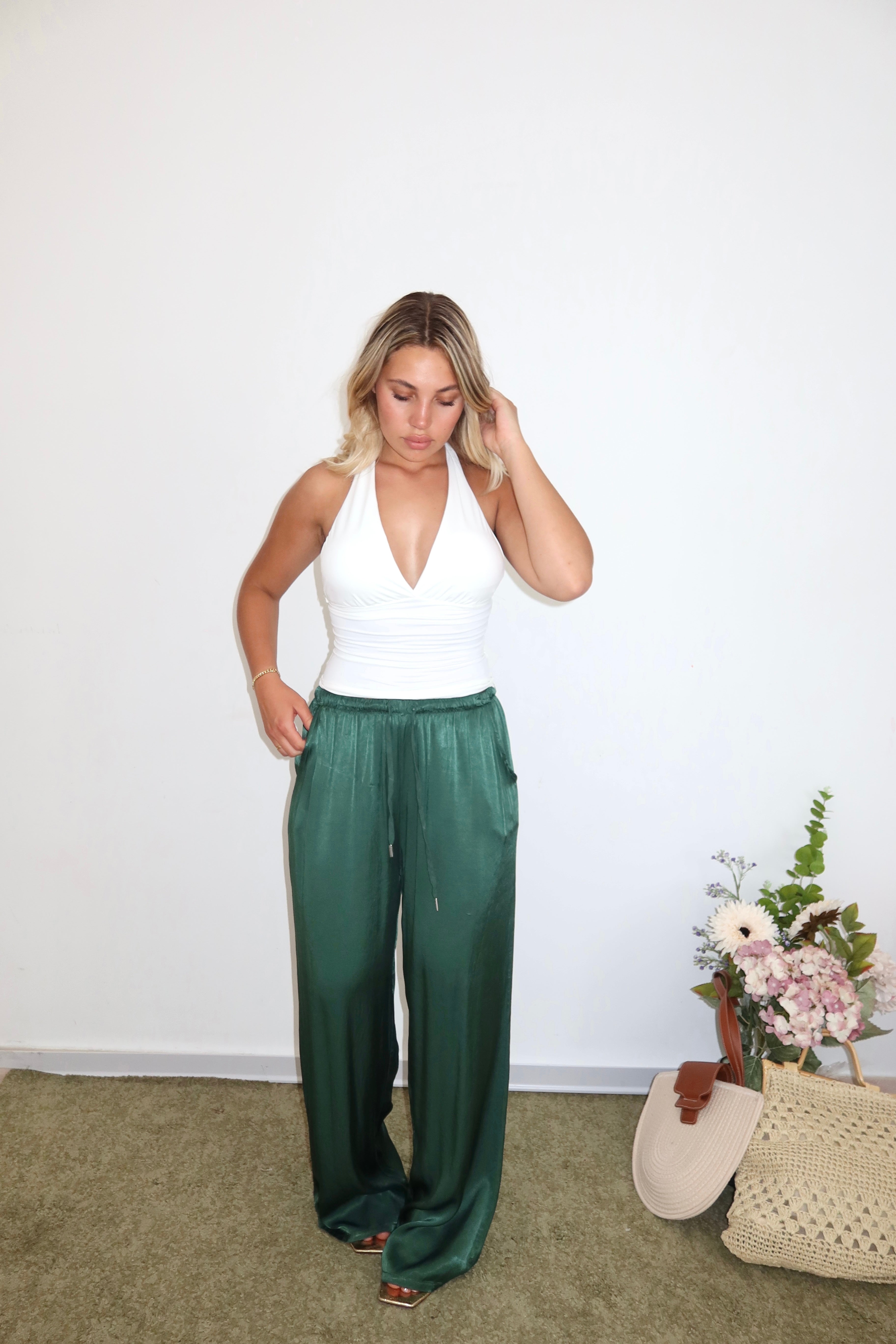 Pantalone satin