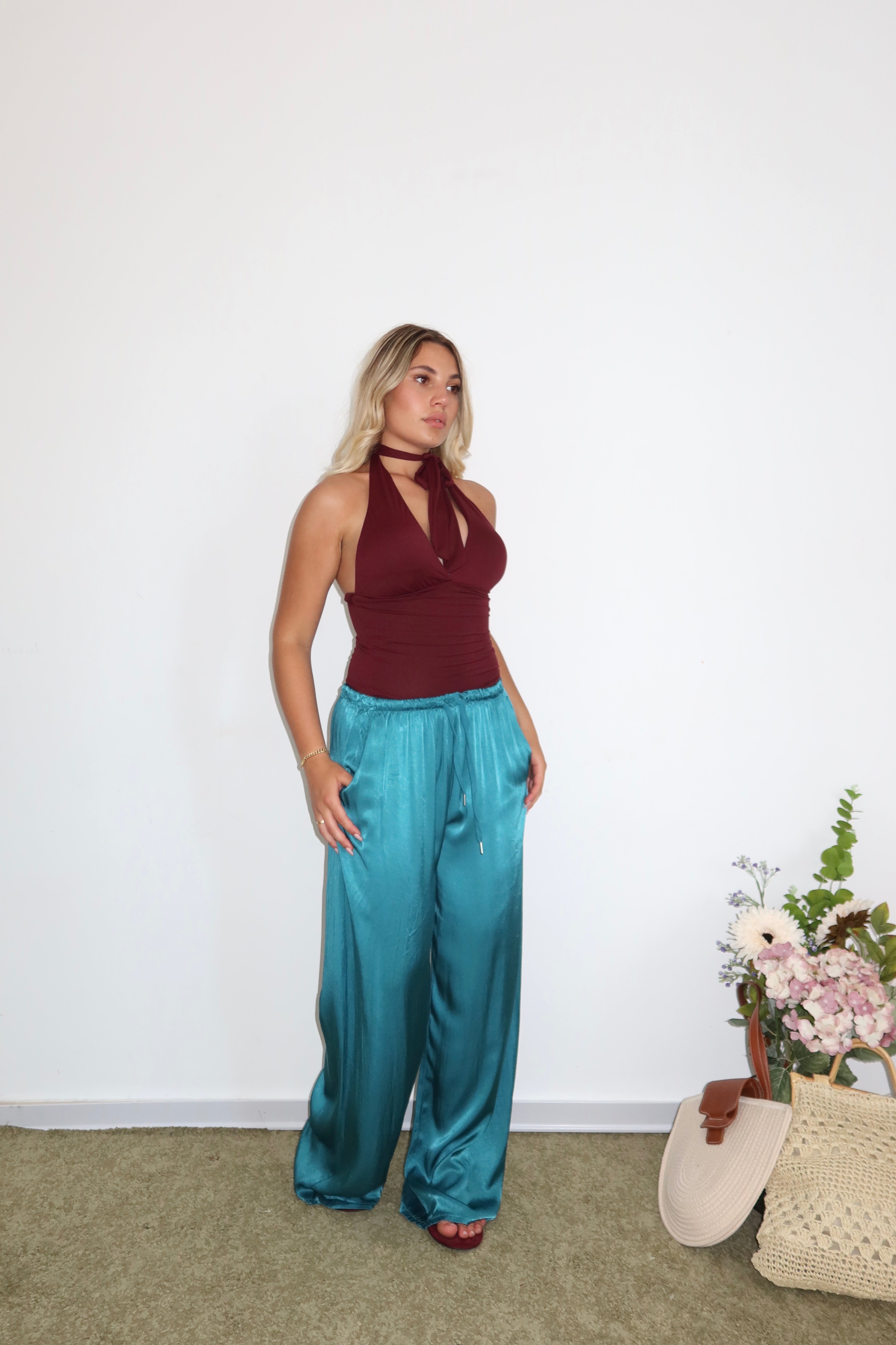 Pantalone satin