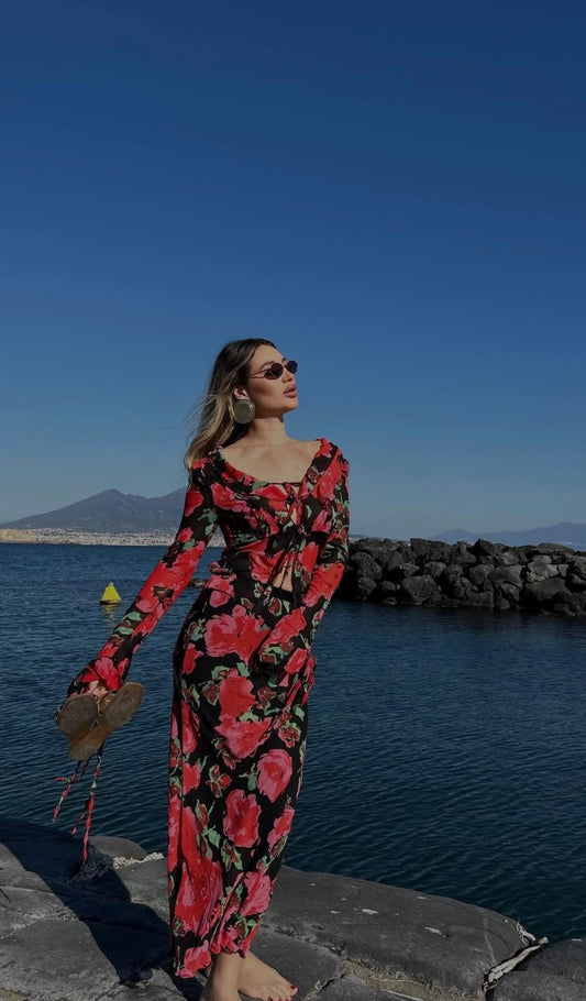 Coordinato rose top e gonna